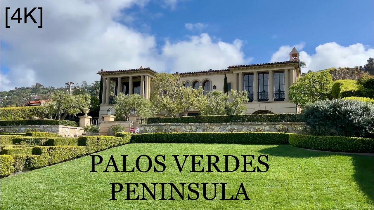 PALOS VERDES PENINSULA California - driving tour [4K]