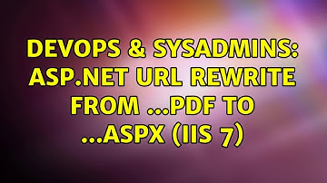 DevOps & SysAdmins: ASP.Net url rewrite from ...pdf to ...aspx (IIS 7) (2 Solutions!!)