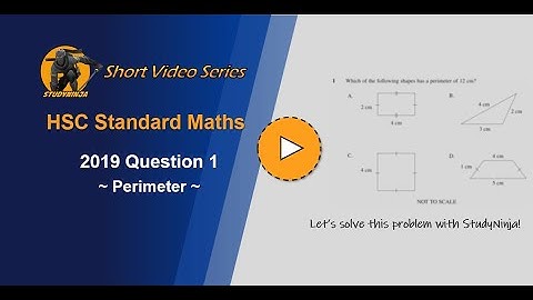 HSC Maths Standard 2019 Question 1 - StudyNinja