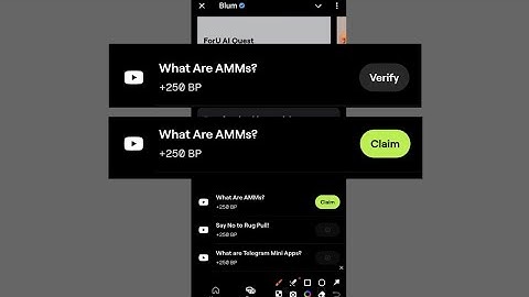 What Are Amms Verify Code || Blum Verify Youtube Video Code