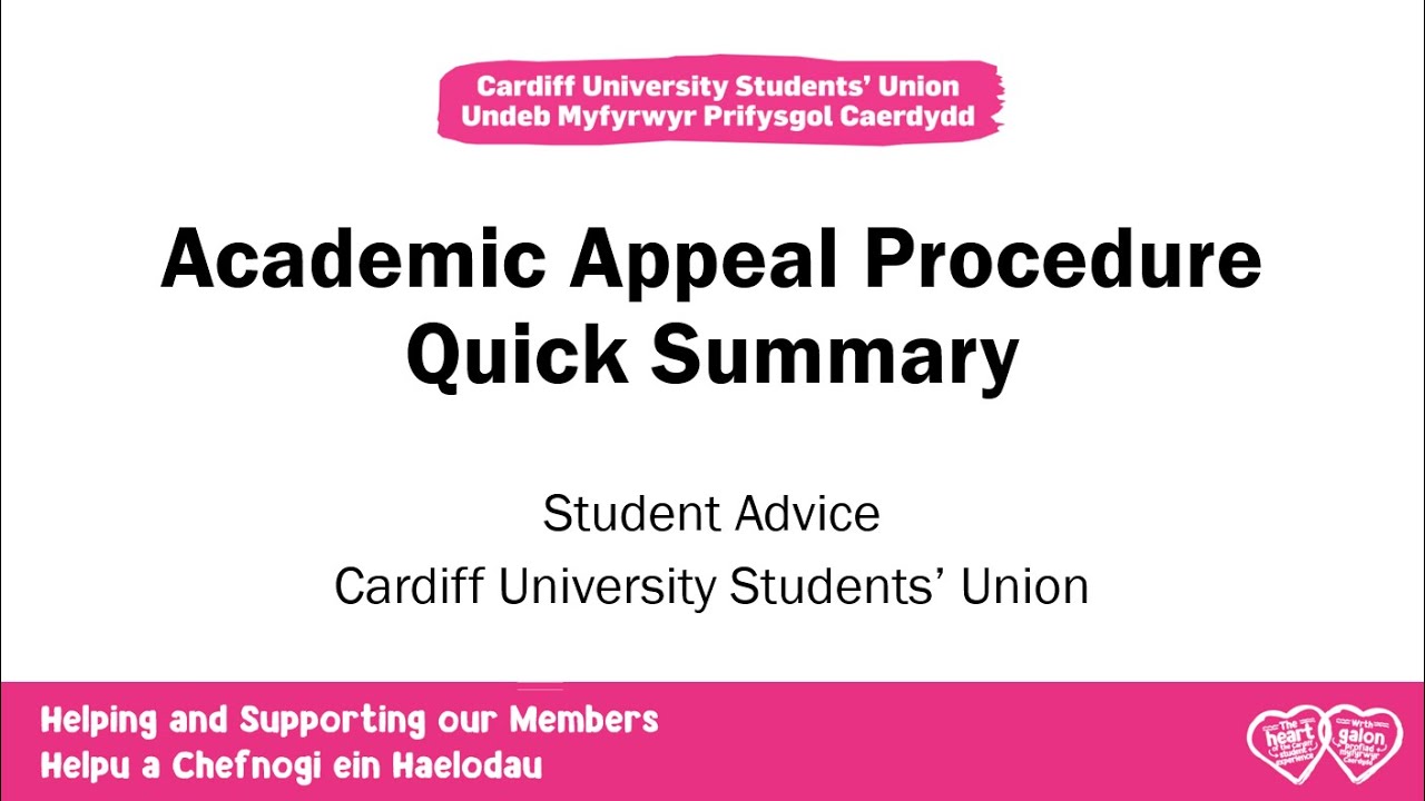 Introduction to Cardiff University Academic Appeals