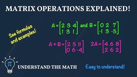 Matrix Addition, Subtraction, and Scalar Multiplication | Learn the Basics