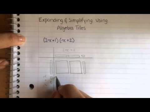 Expanding and Simplifying Using Algebra Tiles - YouTube