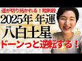 【占い】2025年八白土星さん運勢「前例が無い事こそチャンス!?アナタの価値観がぐるりと180度変化する✨大きな氣付きがある1年に 」全体・前半・中盤・後半・3つの開運アクション