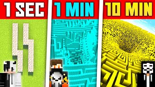 Best Security Maze challenge In Minecraft 😱 - 1 Sec vs 1 Min vs 10 Min screenshot 5