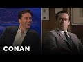 Jon hamms mad men injuries  conan on tbs