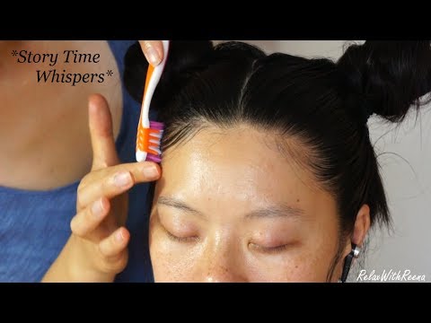 ASMR Hair Styling! *Story Time Whispers* Space Buns + LAYING HER EDGES W. A TOOTHBRUSH! (HS Madness)