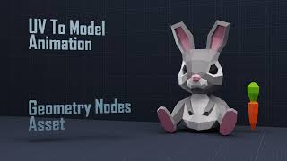 UV To Model Animation - Blender Geometry Nodes Asset #blender3d #geometrynodes #blender