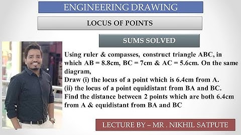 Engineering Drawing | Locus Problem 1 | Easy Drawing Techniques | Learn with nikhil