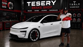 INSTALLED BIG BRAKE CALIPER COVERS by TESERY ON MY 2026 TESLA MODEL Y