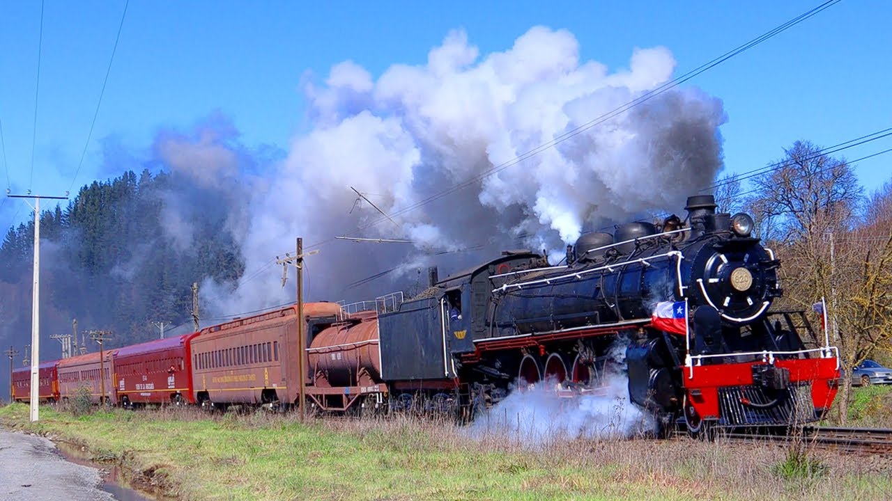 (4K) Tren a Vapor en la Araucanía 2023