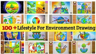 Lifestyle For Environment Drawing \/ Environment Day Drawing \/ We are Pro Planet Drawing\/ Environment