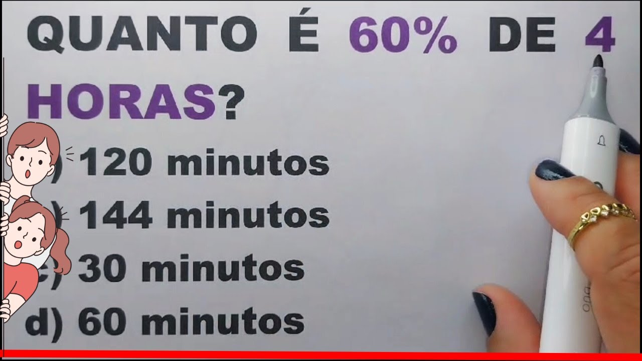 Quanto é 60% de 4 Horas?🤯 - YouTube