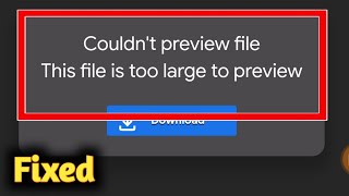 Couldn't Preview File This File is Too Large to Preview Instagram Problem Solved