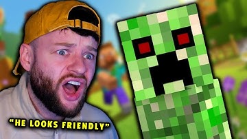 Confused man plays MINECRAFT for the FIRST TIME...