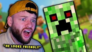 Confused man plays MINECRAFT for the FIRST TIME...