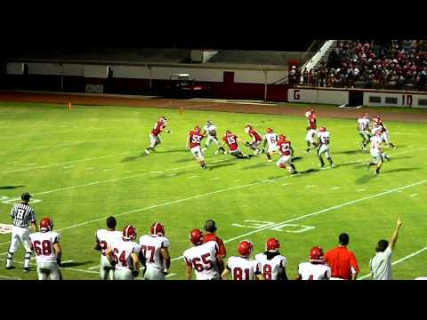 Micah Frye beautiful punt 65 yards vs Carl Albert ...