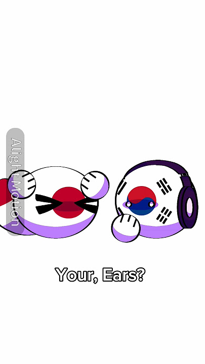 ⭐| 🇰🇷! Have you seen my ears? // #countryballs #meme #animation #viral #edit #shorts #capcut #fyp|