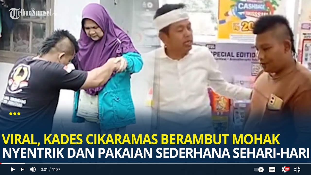 Viral Kades Cikaramas Berambut Mohak Nyentrik dan Pakaian Sederhana Sehari-hari, Yang Penting Kerja