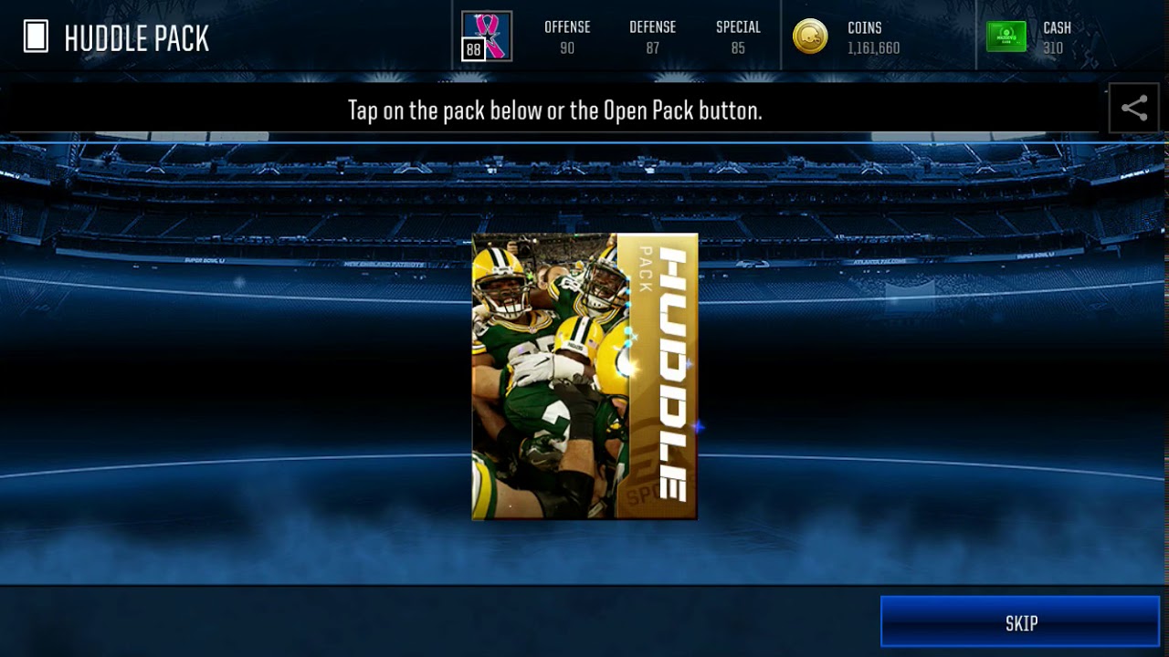 MADDEN MOBILE 18 NEW HUDDLE PACK