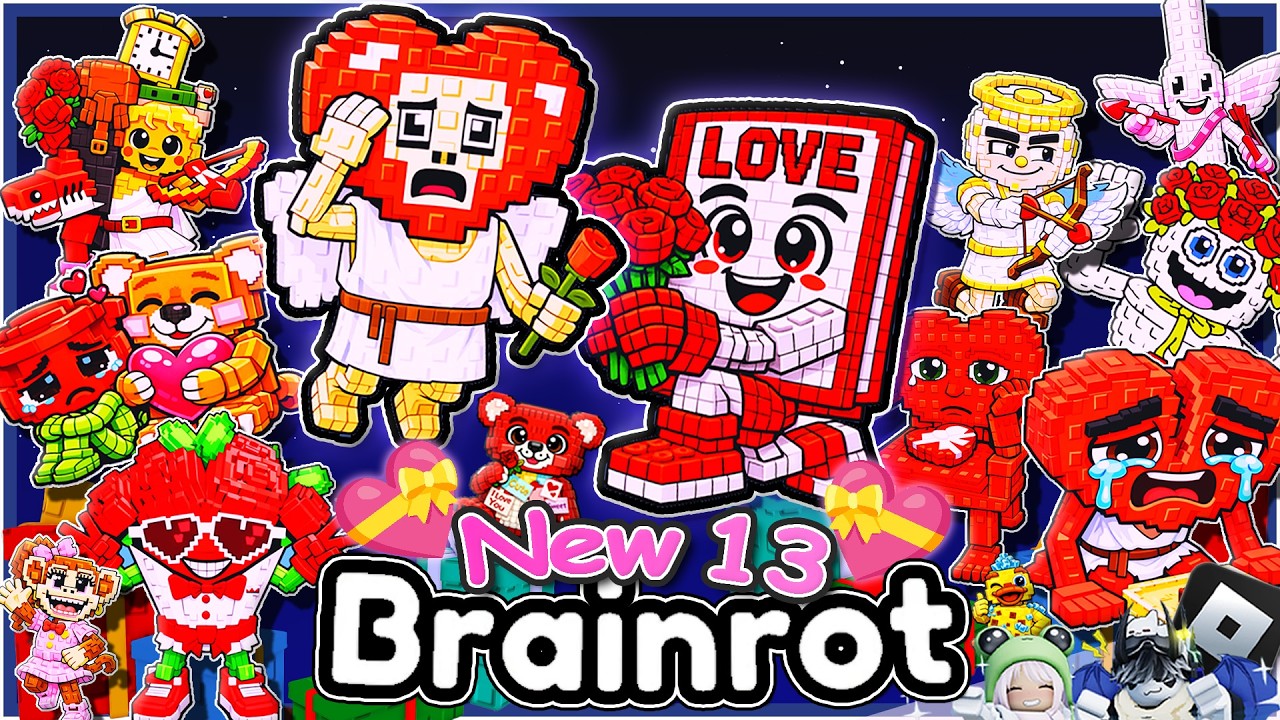 🎉💘MEGA UPD💝VALENTINES🧩PUZZLES✨13 NEW BRAINROTS🎵Find the Brainrot 383+🎵| @yulyonroblox |🎮ROBLOX | 4K