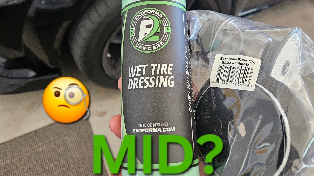 exoforma wet tire dressing Spray, High Shine, No Sling, UV Protection, 16 fl oz lasting shine Exoforma Wet Tire Shine Dressing