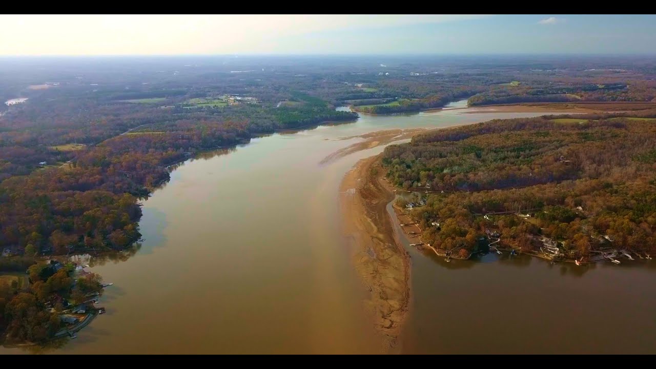 Sandbanks on High Rock Lake Yadkin River 2022 (1 year later in 4K) YouTube
