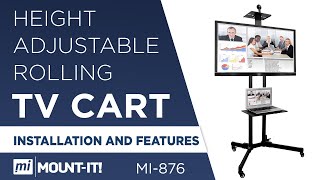 Rolling Tv Cart Mobile Tv Stand Height Adjustable Installation And Features Mi 876 Rolling Tv Cart Mobile Tv Stand Height Adjustable Installation And Features Mi 876