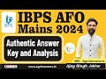 Ibpsafo mains paper 2024 authentic answer key  conceptual analysis