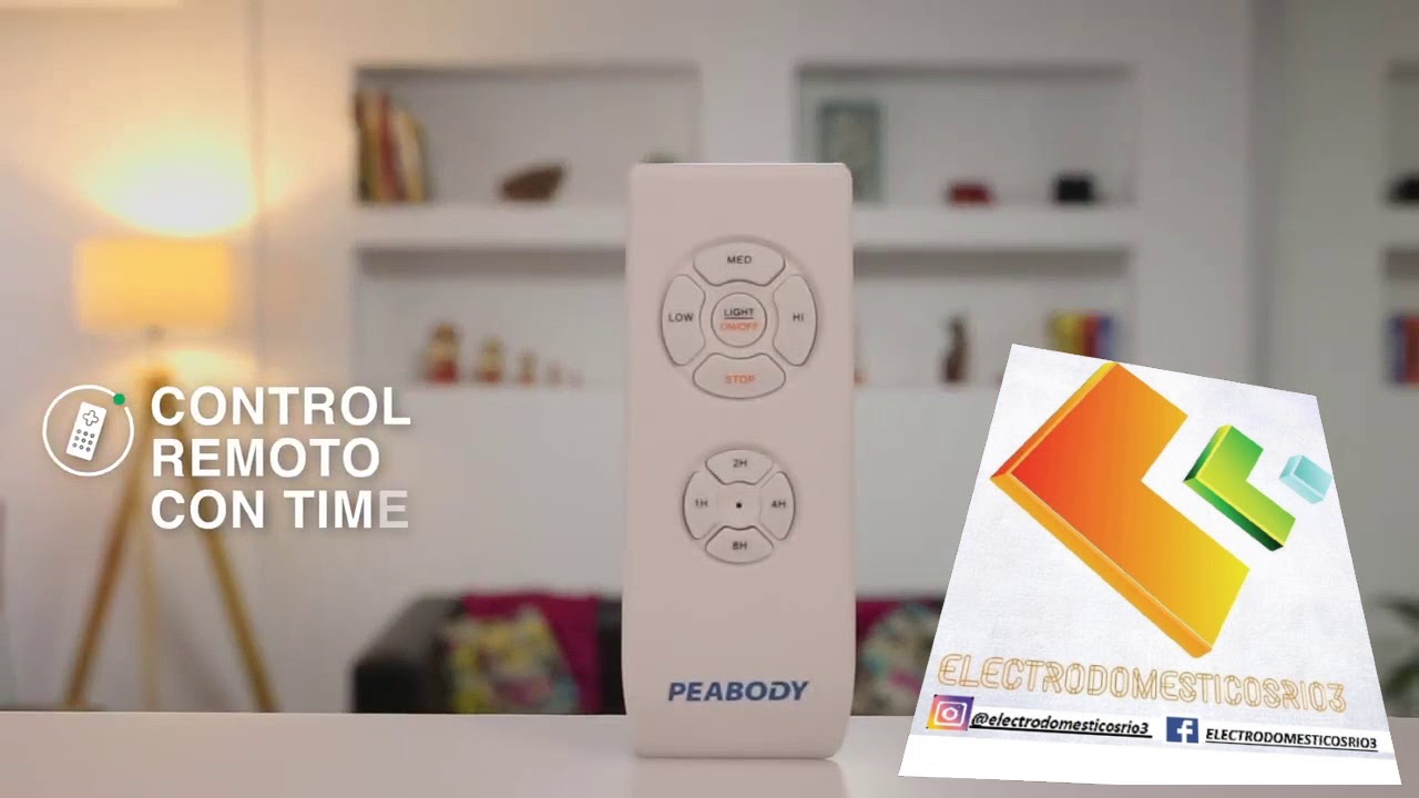 VENTILADOR DE TECHO INTELIGENTE CON PALETAS RETRACTILES Y CONTROL REMOTO  PEABODY