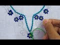 Hand embroidery,Neck line design tutorial 2