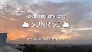 Sunrise November 18th 2020