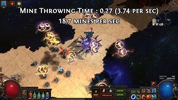 PoE 3.8 | Remote Mine MTX and Mine Throwing speed test - Ascendant Miner
