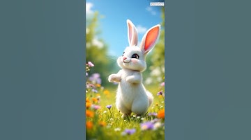 Cutest happy little rabbit #shorts #rabbit #aivideo #ai #happy
