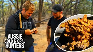 Brent And Ethan Finds HUGE Gold Nuggets Whilst Bush Hunting | Aussie Gold Hunters