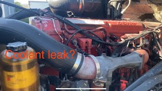 Loosing coolant but no visible leaks - ISX CM870 HEAD GASKET? #diesel #viral #cummins #mechanic 