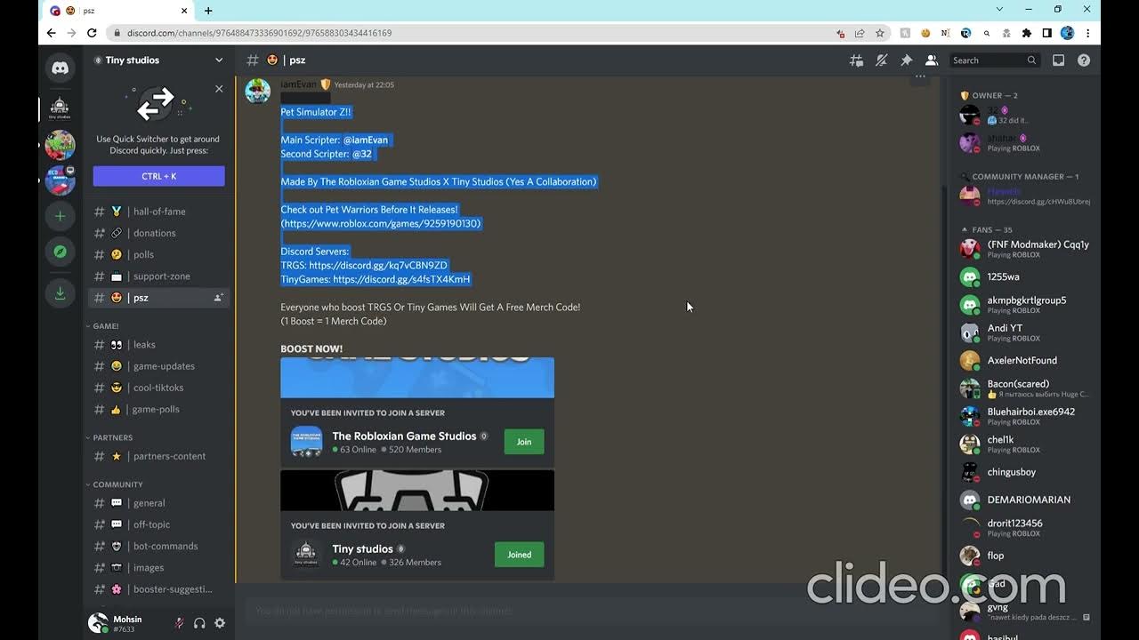 How To Join *TINY STUDIOS* Discord Server (Making Psz Soon) YouTube