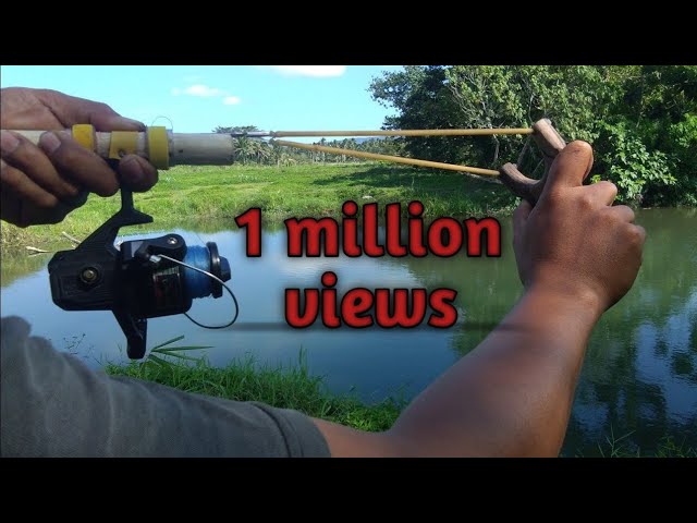 how to make wooden slingshot and fish dart with reel 