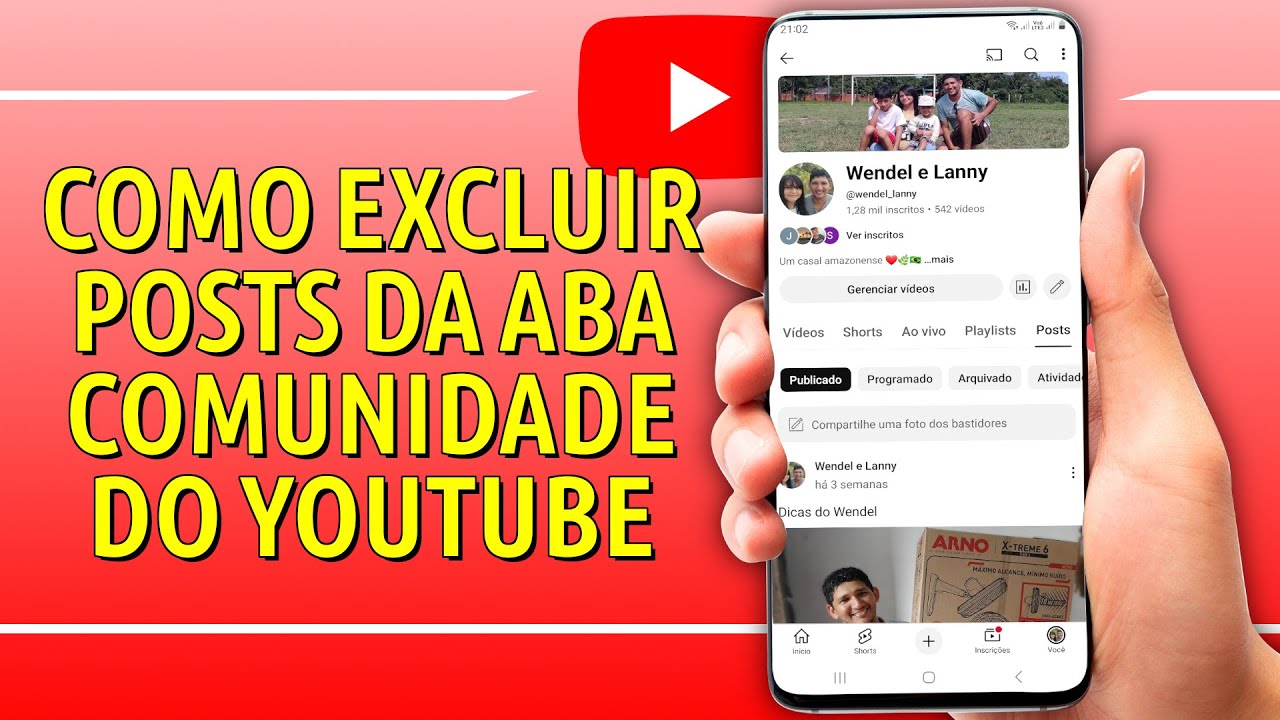 Como EXCLUIR Postagens da Aba Comunidade do YouTube pelo Celular