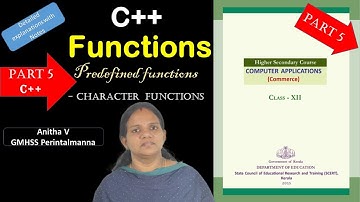 Functions in C++ part 5| Character functions in C++|isupper(), islower(),isalpha(),isdigit(),.....