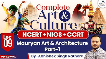 UPSC Art & Culture through NCERT, NIOS & CCRT | Lec 9 | Mauryan Art & Architecture(Part 1) | StudyIQ