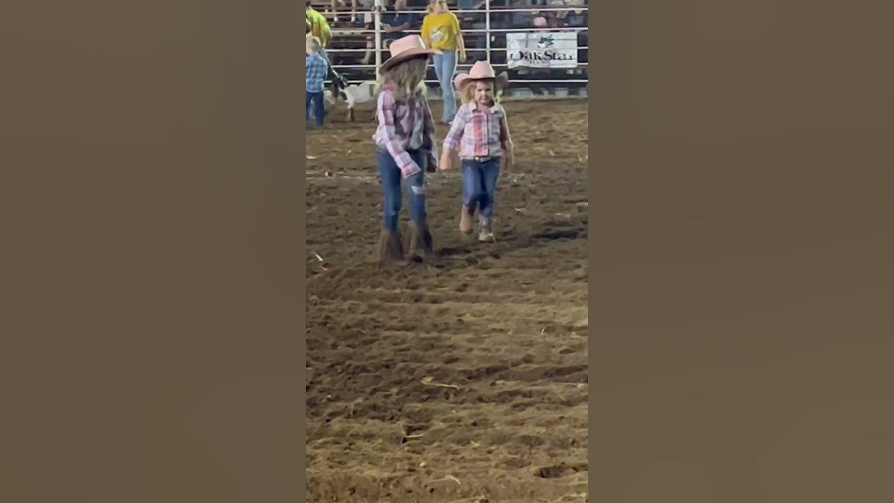 Ella and Addi at the Osceola, MO rodeo rodeo goats kids osceola 