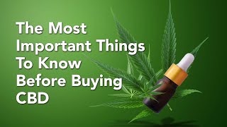 What's The Best CBD Oil?  Most Important Things To Know About CBD Before Buying