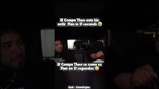 El Compa Theo eats his entire Flan in 15 seconds 😆 #gemelojmc #theo #elcompatheo  #gemelosdesinaloa