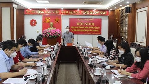 Huyện ủy Vĩnh Tường giao ban công tác Đảng, đoàn thể Quý I và triển khai nhiệm vụ quý II năm 2022