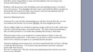 Network Marketing Article Tip
