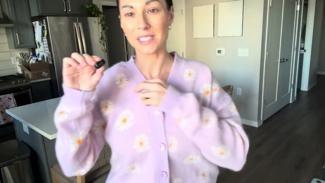 Hyipels Long Sleeve Cardigan Sweater Knit Flowers  AMAZON FIND!