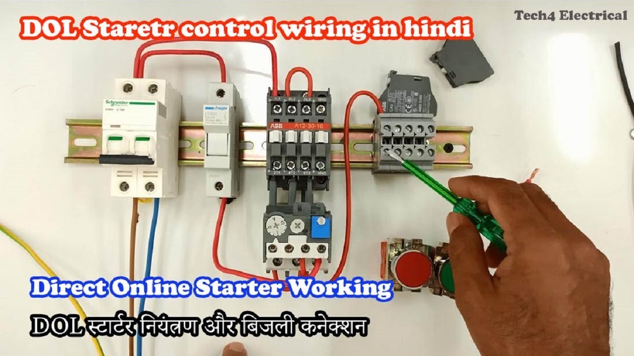 DOL starter control wiring Direct Online Starter control Wiring dol