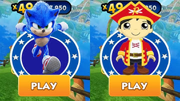 Sonic Dash vs Tag with Ryan Update - Movie Sonic vs All Bosses Zazz Eggman All Characters Unlocked