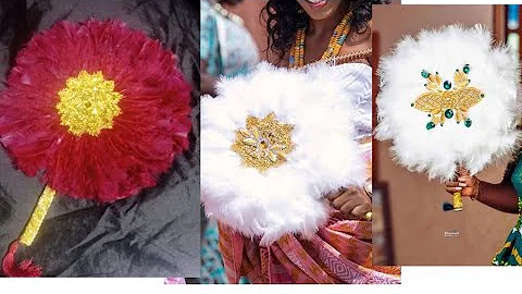 DIY BRIDAL HANDFAN// How to make the bridal hand fan with feathers